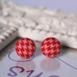 Red and Pink Houndstooth bu..