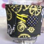 Bicycle fabric coffee cozy