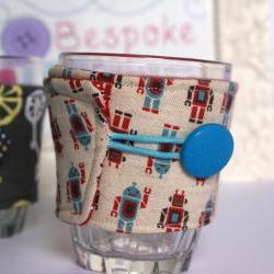 Robot fabric coffee cozy